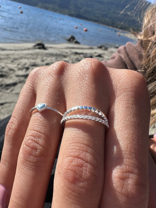 ANILLO CORAZÓN DOBLE