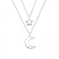 COLLAR DOBLE LUNA Y ESTRELLA