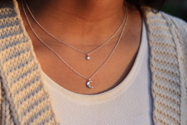 COLLAR DOBLE LUNA Y ESTRELLA